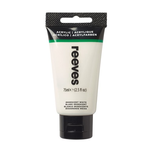 JAS-0011290 - REEVES ACRYLIC ARTIST PAINT 75ml Iridescent White